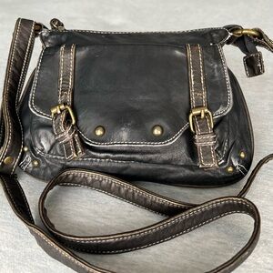 Black faux Leather Women's Bag